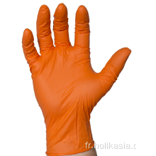 12 pouces gants d&#39;examen de nitrile jetable orange